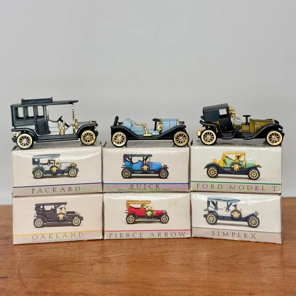 Vintage Reader Digest Diecast Miniature Cars 9 pc Set Packard Buick Ford Model T
